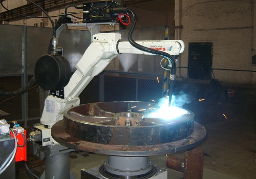 Būgno šono suvirinimo robotas