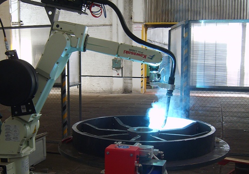 Būgno šono suvirinimo robotas